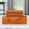 thumbnail image 4 of BNM Flannel Cotton Solid Duvet Set, Full/Queen, Pumpkin, 4 of 6