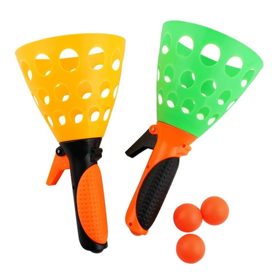 yotijay Toss & Catch Ball Outdoor Game Set (with 2 Launcher Baskets & 3 Balls) Kids Toys
