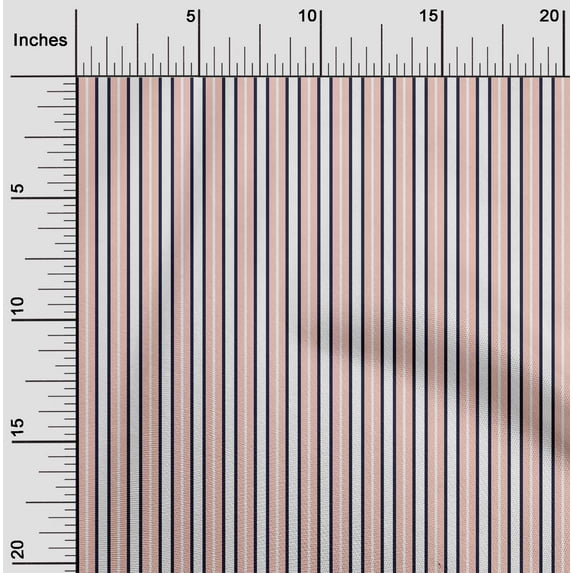 oneOone Organic Cotton Poplin Twill Fabric Shadow Stripe Decor Fabric Printed BTY 42 Inch Wide