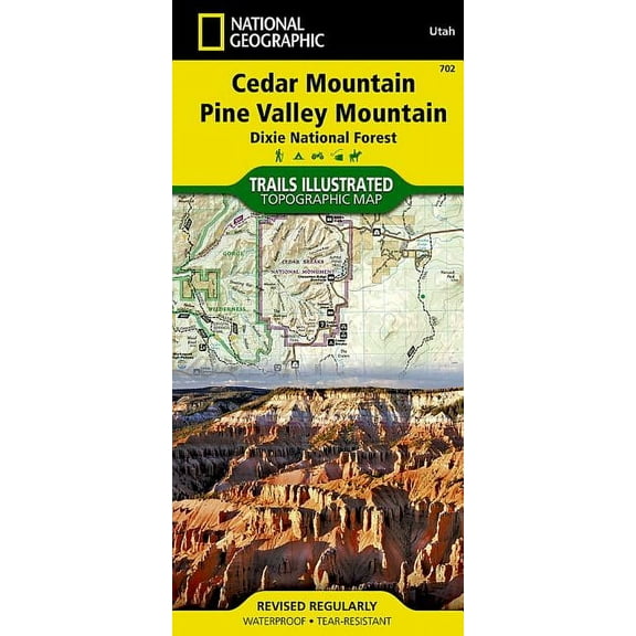 National Geographic Trails Illustrated Map Cedar Mountain / Pine Valley Mountain: Dixie National Forest; Utah, USA - Hardcover