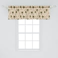 thumbnail image 2 of Ambesonne Woodsy Window Valance, Woodland Animals in Nature, 54" X 18", Beige Fawn, 2 of 3