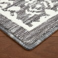 thumbnail image 5 of TOWN & COUNTRY EVERYDAY Walker Damask Medallion Everwash® Washable Multi-Use Decorative Rug with Non-Slip Backing, Grey, 24"x72", 5 of 11