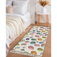 thumbnail image 3 of Area Rug with Tassels 2' x 5', Happy Easter Colorful Egg Kitchen Runner Rug for Hallway Bedroom Throw Rugs, Seamless Eggs on White Soft Door Mat for Bathroom Entrance Living Room, 3 of 9