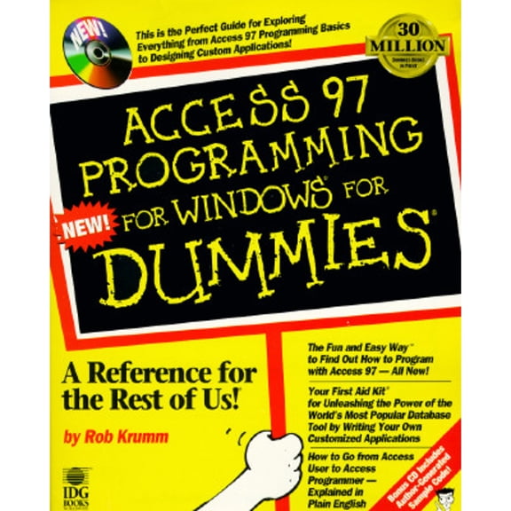 Pre-Owned Access 97 Programming for Windows for Dummies (Paperback) by Rob Krumm