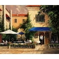 thumbnail image 2 of Fronckowiak, Art 30x26 Gold Ornate Wood Framed with Double Matting Museum Art Print Titled - Cafe Bar, 2 of 4