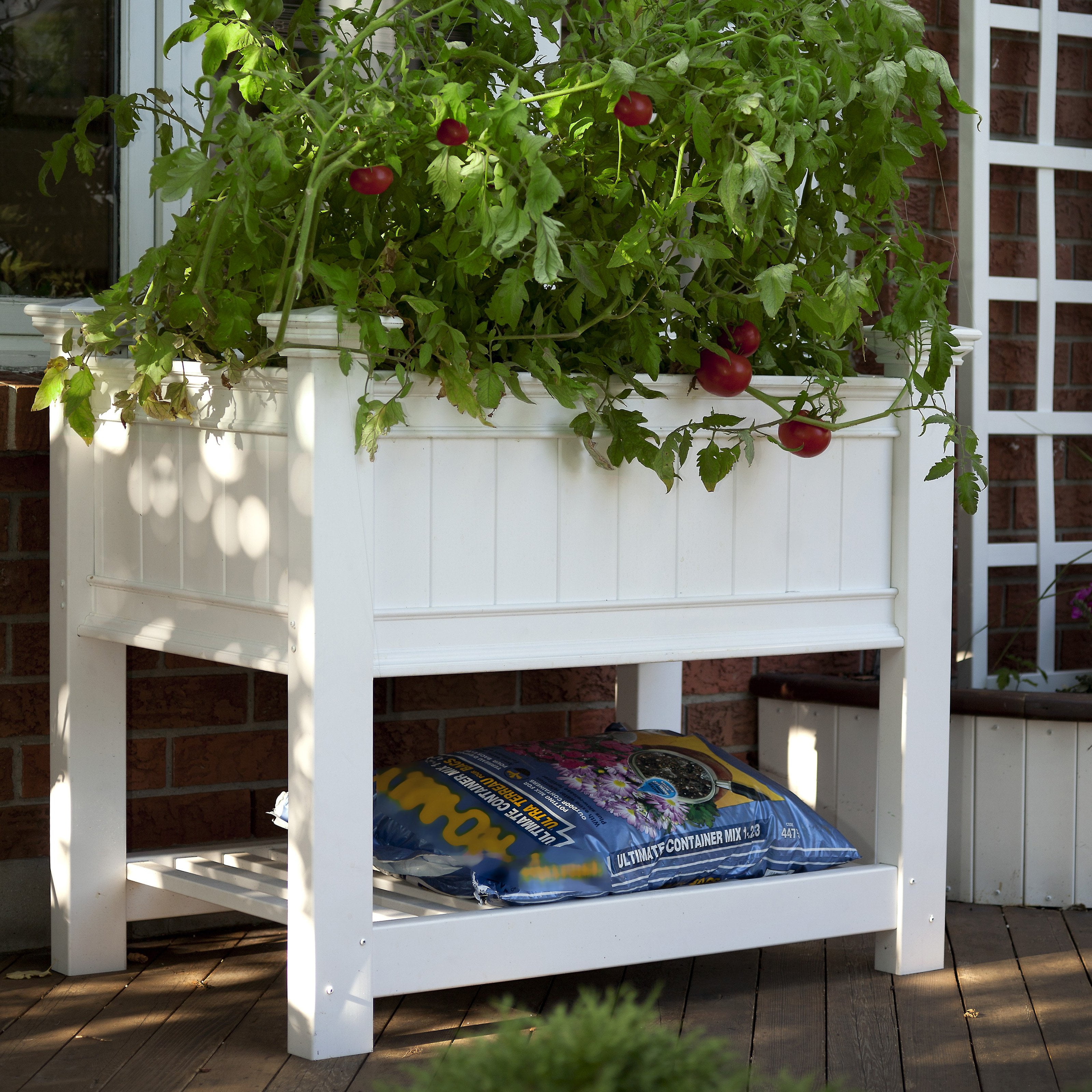 New England Arbors Cambridge Vinyl Raised Planter Box by New England Arbors