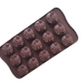 thumbnail image 1 of Cateissary Molde de Chocolate con cabeza de Animal, portátil, reutilizable, 15 rejillas, lavable, resistente al calor, panadería, cubitos de hielo, Cocina y Comedor Cateissary JJ21448-00, 1 of 6