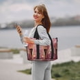 thumbnail image 5 of Travel Duffle Bag Makeup Brush on Pink Glitter Travel Tote Bags Carry on Luggage Waterproof Weekender Bags with Top Handle Adjustable Shoulde Strap for Travel Gym, 5 of 5