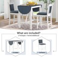 thumbnail image 2 of 3 Piece Counter Height Modern Kitchen Breakfast Nook, Dining Table Set with Drop Leaf and 2 Upholstered Chairs, Compact Kitchen Table for Kitchen, Dining Room(White), 2 of 8