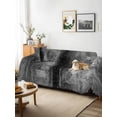 thumbnail image 3 of Gray Couch Cover Sofa Covers 3 Cushion Sectional Couch, Retro Oil Painting Modern Abstract Art Aesthetics Washable Sofa Covers Slipcover Sectional Sofa Cover, Furniture Protector 71"x150", 3 of 9
