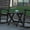 Black, variant on Emma + Oliver Black Portable Folding HDPE Adirondack Side Table for Indoor/Outdoor Use