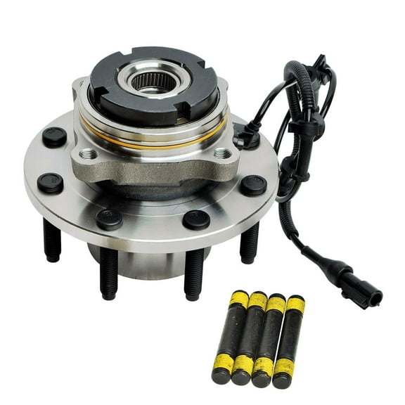 Detroit Axle - 4WD Front Wheel Bearing Hub for Ford F-250 F-350 Super Duty 1999-2004, Hub Bearing 2000-2002 Ford Excursion, Replacement Wheel Bearing and Hub w/Coarse Thread