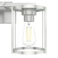 thumbnail image 4 of Hunter - Astwood 3-light Brushed Nickel, Medium Size Vanity Light, Dimmable, Caged Style, Cylinder Shaped, for Bedrooms, Dining, Living Rooms - 48007, 4 of 8