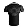thumbnail image 2 of Raven Fightwear Men's Nordic Jiu Jitsu BJJ Rash Guard Short Sleeve MMA Black, 2 of 3