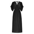 thumbnail image 5 of WILLBEST Summer Dresses for Women Women Sexy Slit V Neck Maxi Long Dress Effortless Maxi Long Dress Slit Lightweight Dress, 5 of 5