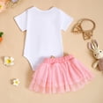 thumbnail image 6 of Baby Girls Easter Outfit Short Sleeve Cute Print Bodysuit Tulle Skirts and Headband 3 Pcs Baby Girls Summer Outfit Set Girls Outfits 6-9 Months, 6 of 9