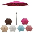 thumbnail image 2 of 9 ft Outdoor garden patio umbrellasOutdoor Backyard [Umbrella Base is not Included]-Red wine, 2 of 7