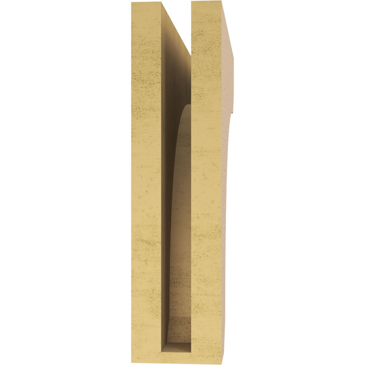 3"W x 12"D x 12"H Thin Legacy Rough Cedar Woodgrain TimberThane Corbel, Primed Tan