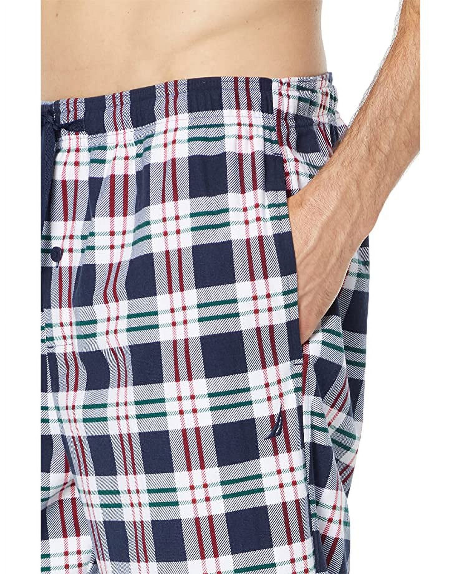 Nautica NAVY Men's Sustainably Crafted Super Soft Plaid Sleep