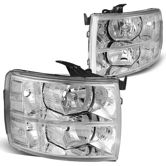 Faros delanteros DNA MOTORING HL-OH-CSIL07-CH-CL1 Silverado 07-13