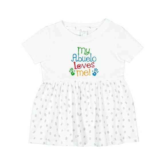 Inktastic My Abuelo Loves Me Girls Baby Dress
