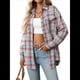 thumbnail image 1 of Camisa Abotonada para Mujer, Camisa A Cuadros, Larga, Solapa, Informal, para Negocios, Trabajo Rojo y Azul XXL, 1 of 10