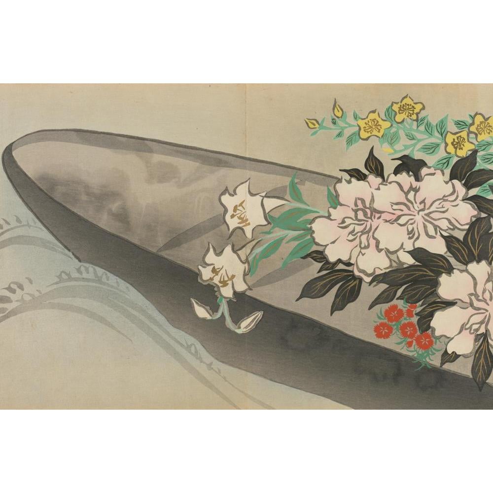 Kamisaka Sekka 18x13 Gold Ornate Wood Frame and Double Matted