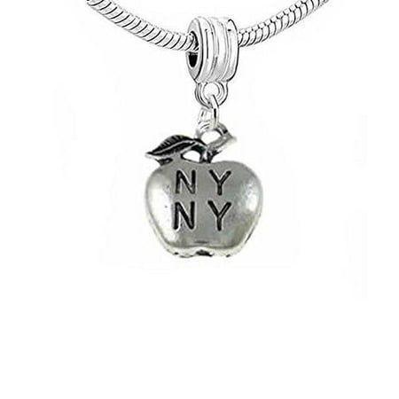 - Ny Ny New York Apple Charm Dangle Bead For Snake Charm Bracelet