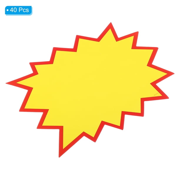 BUY 1 GET 1 FREE! 100 Burst Price Signs Tags - 50pk + 50pk FREE (Imperfect Print)