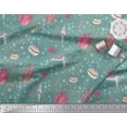 thumbnail image 2 of Soimoi Cotton Poplin Fabric Coral,Shell & Sea Turtle Ocean Print Sewing Fabric Yard 56 Inch Wide, 2 of 3