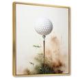 thumbnail image 2 of Designart "Minimalist Golf Tees IX" Sports Floater Framed Canvas Art Print, 2 of 7