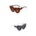 thumbnail image 1 of 2 gafas de sol de felpa suave para . Marrón+Gris BLESIY Gafas de sol en forma de corazón, 1 of 8