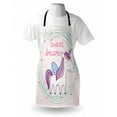 thumbnail image 3 of Sweet Dreams Apron Cute Magical Unicorn with Hand Drawn Circles Dots and Stars Nursery Theme, Unisex Kitchen Bib Apron with Adjustable Neck for Cooking Baking Gardening, Multicolor, by Ambesonne, 3 of 3