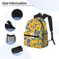 thumbnail image 3 of Honeii Vintage White Yellow Sunflower Print School Backpack,Casual Lightweight Travel Rucksack Daypack,Backpacks for College High, 3 of 6
