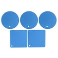 thumbnail image 2 of Silicone Hot Pad, 5Pcs Hot Plate Holder Food Grade Heat Resistant  for Kitchen Counter Blue, 2 of 7
