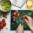 thumbnail image 3 of Rainforest Cutting Board, Tropical Rainforest Preservation Humidity Palm Tree Wild Environment Misty Nature, Decorative Tempered Glass Cutting and Serving Board, Large Size, Green, by Ambesonne, 3 of 5