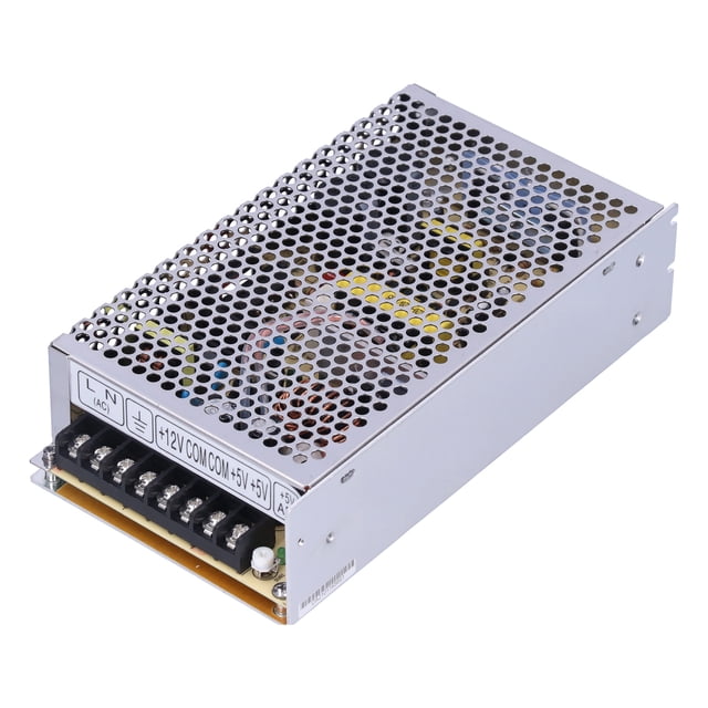 Fuente De Alimentación Conmutada BERM LED Mediana 115/230VAC Entrada 5V/12A 12V/5A Salida Bidireccional 120W D-120A