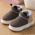 thumbnail image 2 of Otqutp Kids Puffy Cozy Slipper Booties, Girls Winter Fuzzy Warm Full Wrapped Thick-Soled Sherpa Plush Indoor Outdoor Shoes, 2 of 7