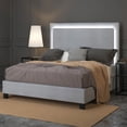 thumbnail image 4 of Lit Plateforme, 78 Po Avec Luminaire, Gris, 4 of 6