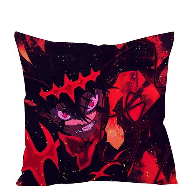 Funda de cojín decorativa Black Clovers Anime, 45 x 45 cm