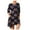 Dark Blue, variant on 2025 Clearance! Clearance under $5 asdoklhq Womens Plus Size Clearance Dresses,Women Plus Size Flower Print Lrregular Skirt Three-Quarter Sleeve Dress