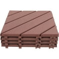 thumbnail image 3 of 4pcs Imitation Wood Interlocking Decking Floor Interlocking Deck Tiles Balcony Deck Tiles, 3 of 9