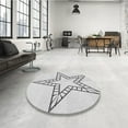thumbnail image 4 of Ahgly Tapis Rectangulaire Lavable en Machine Intérieur Transitionnel Gris Platine, 7 Pieds x 10 Pieds, 4 of 7