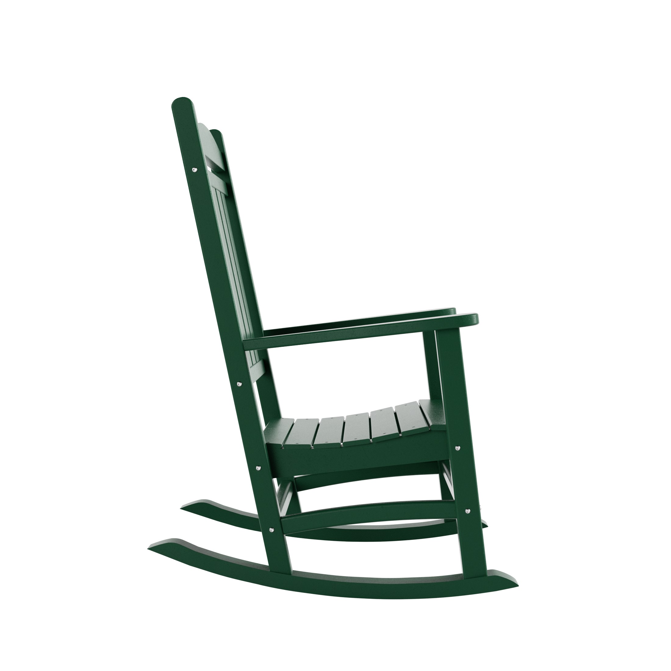 Costaelm Paradise Classic Plastic Porch Rocking Chair, Dark Green - image 4 of 9