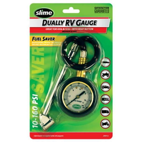 Slime 2020-A 10-160 PSI Dual Head Gauge