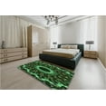 thumbnail image 5 of Ahgly Company Machine Washable Indoor Square Transitional Dark Forest Green Area Rugs, 4' Square, 5 of 7