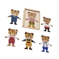 thumbnail image 4 of Juego de rompecabezas de madera con diseño de oso para vestir, juguetes Montessori, juguetes educativos de aprendizaje temprano, rompecabezas portátil, 4 of 9