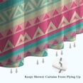 thumbnail image 6 of Pink and Blue Triangle Pattern Shower Curtain 36"x72" ,Bathroom Decorative Shower Curtains Set with 12 Hooks,Modern Waterproof Washable Shower Curtain, 6 of 6
