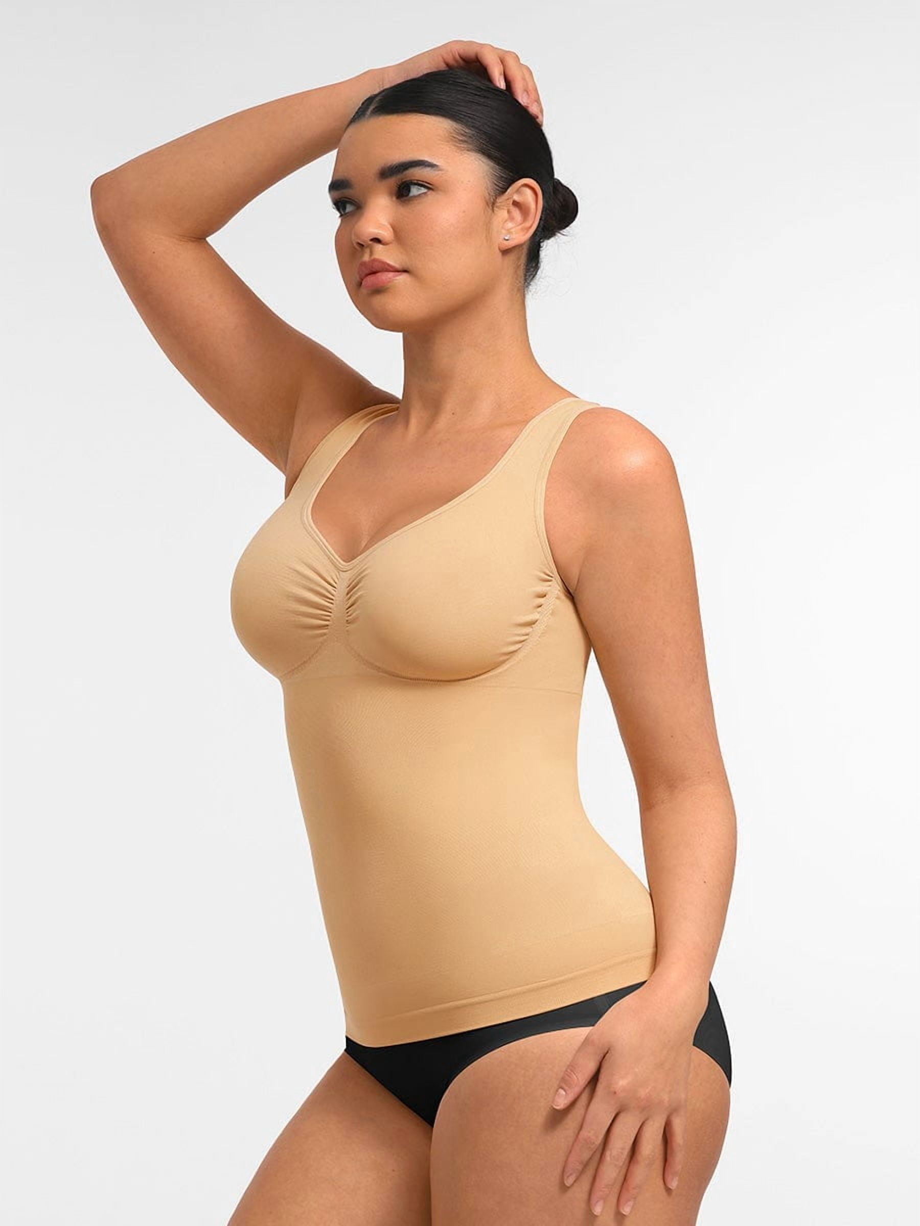 FeelinGirl Women's Bust Support Shapewear Tank with Waist and Abdomen Control, Sizes S-3XL