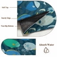 thumbnail image 6 of Deep Green Fishes Entryway Rug 2'x3'&nbsp; Non Slip Front Door Mats, Cartoon Coastal Ocean Fish Striped Entrance Rugs Indoor Outdoor Carpet, Washable Floor Mats Small Area Rug for Bedroom Kitchen, 6 of 8